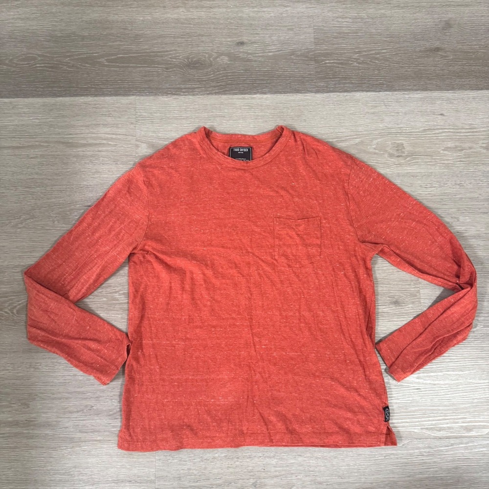 Todd Snyder Long Sleeve T-Shirt Mens L Orange Heathered Pocket Tee 19-KN24802300